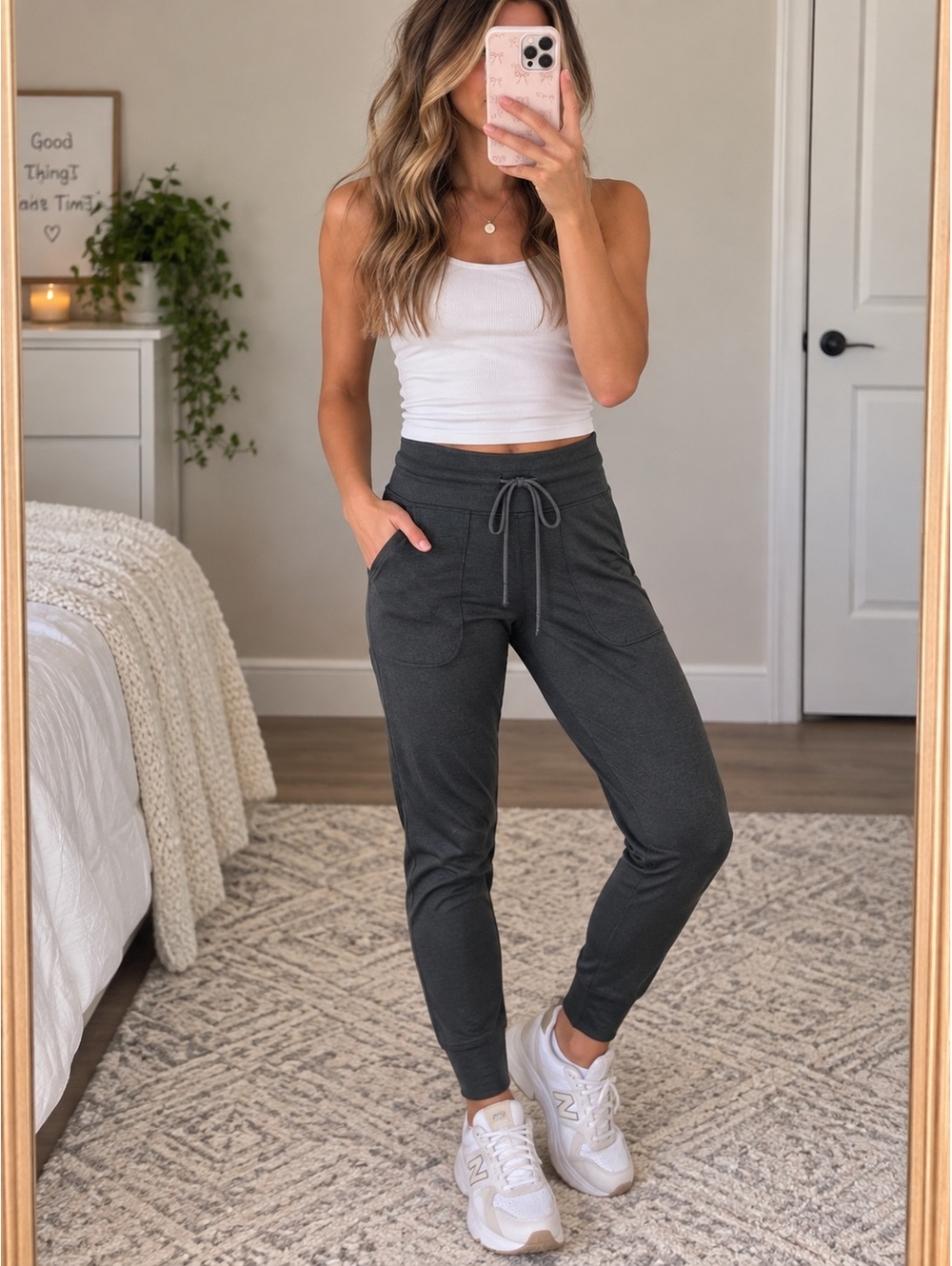 Old Navy S CloudComfy Extra High-Waisted Black Jogger Leggings Pockets